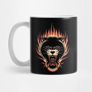 burning panther tattoo Mug